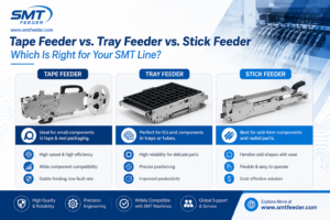 Tape Feeder vs. Tray Feeder vs. Stick Feeder