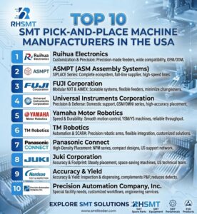Top 10 Pick-and-Place Machine Manufacturers in the USA